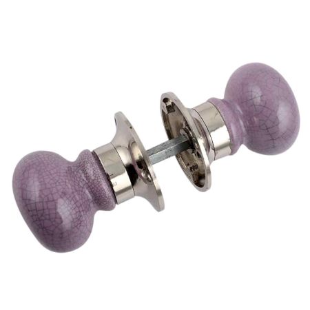 Purple Crackle Mortice Handle 2.25